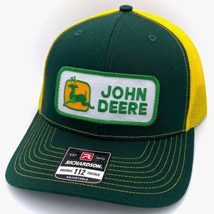 John Deere Retro Logo Vintage Patch Hat - Richardson 112